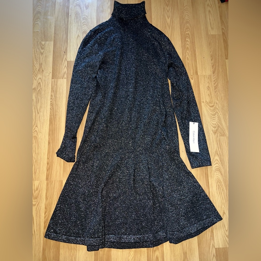 Calvin Klein Black Sparkling Dress. Size s